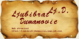 Ljubibrat Dumanović vizit kartica